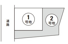 西宮市名塩茶園町　新築一戸建ての区画図|２区画