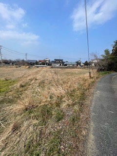 【前面道路含む現地写真】 | 山陽小野田市大字郡土地（地目：田，483坪）