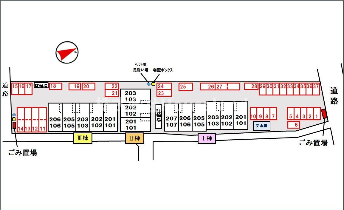 ザ・ビレッジグリーン木ノ本Ⅱの駐車場