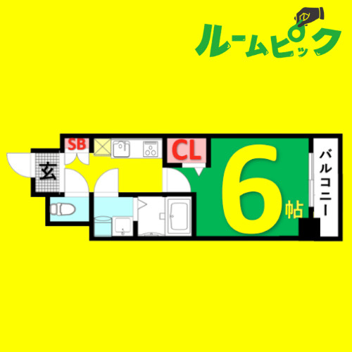 ディアレイシャス泉　名古屋市賃貸　仲介手数料無料の間取り