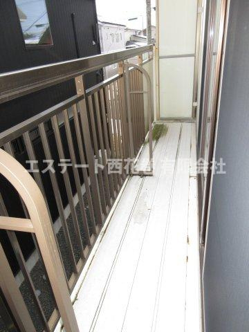 シティハイムサンポートⅠ　Ⅱのバルコニー|2部屋分なので広いです。