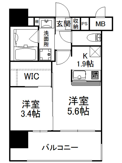 【間取り】 | 仲介手数料０円！HPに初期費用掲載「プライスホーム」で検索！エンクレスト薬院NOBLE