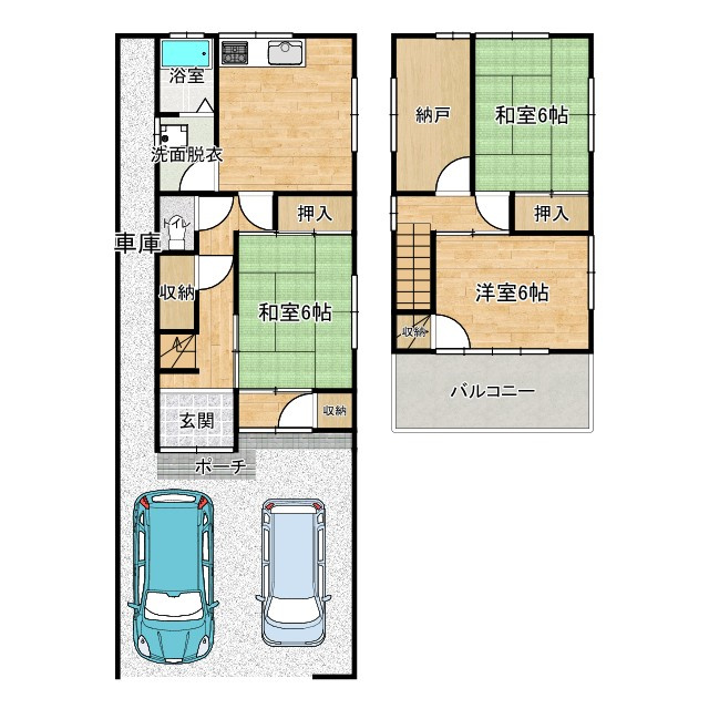 貸家(葛島3-8-17)の間取り