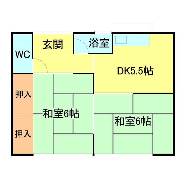 中小口一丁目借家の間取り