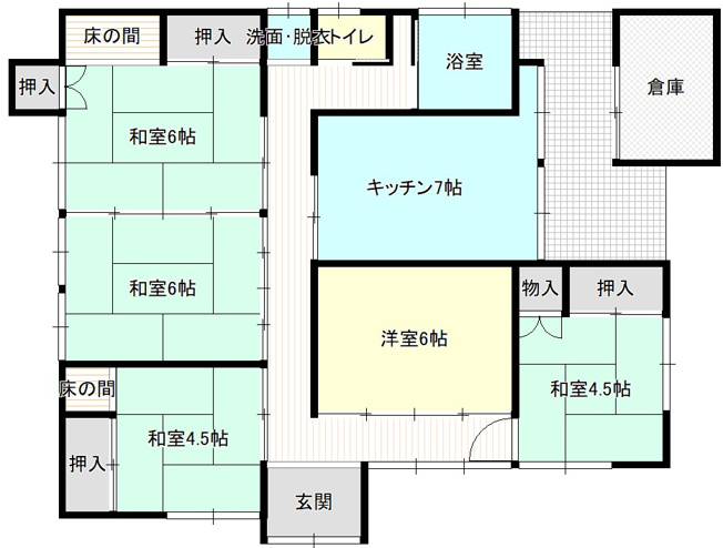 【間取り】 | 上山市旭町　中古平屋建て