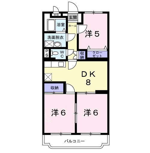 ファミールＫ向山Ⅱ　　 刈谷市近郊の賃貸はクラスホームの間取り