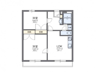 【間取り】 | レオパレス中井町３
