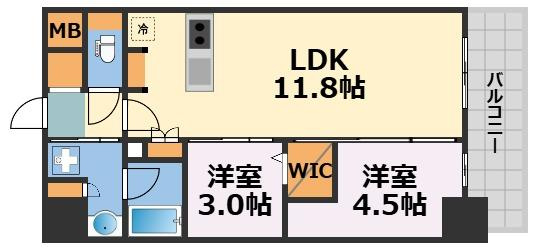 アーバネックス南森町WESTの間取り