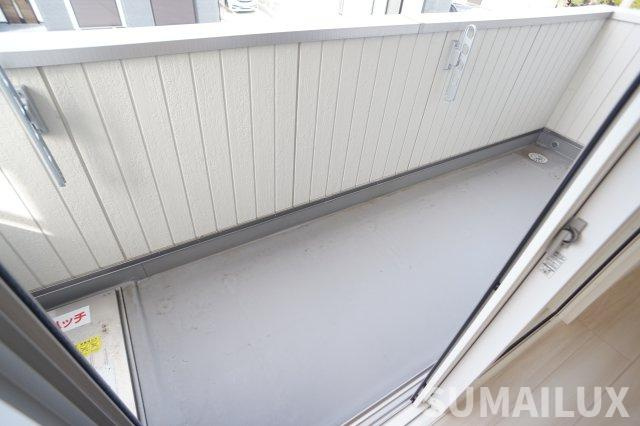 熊本市北区飛田１丁目のアパートのバルコニー