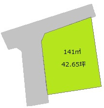 【土地図】 | 成田市成井　土地　滑河駅 | 角地につき車の出し入れもしやすいです。