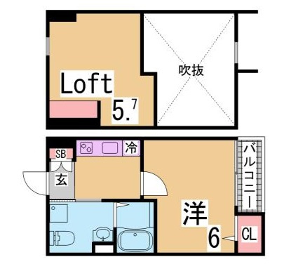 神戸市長田区野田町９丁目のアパートの間取り