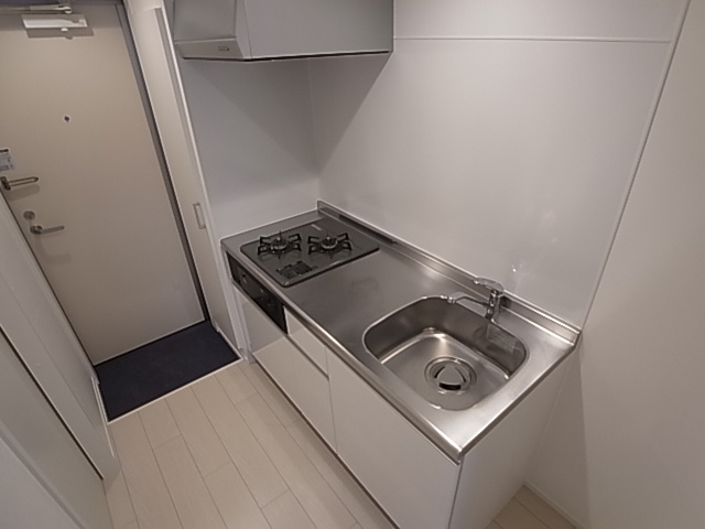 神戸市長田区野田町９丁目のアパートのキッチン|システムキッチン（ガス２口）