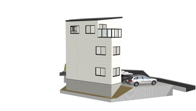 【外観パース】 | 篠栗町中央4丁目土地 | プランの一例です。建築のご相談承ります。