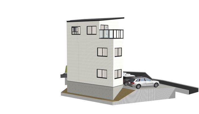 【外観パース】 | 篠栗町中央4丁目土地 | プランの一例です。建築のご相談承ります。