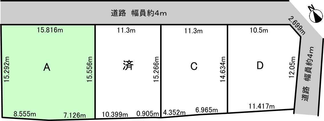 碧南市荒子町２丁目の土地図