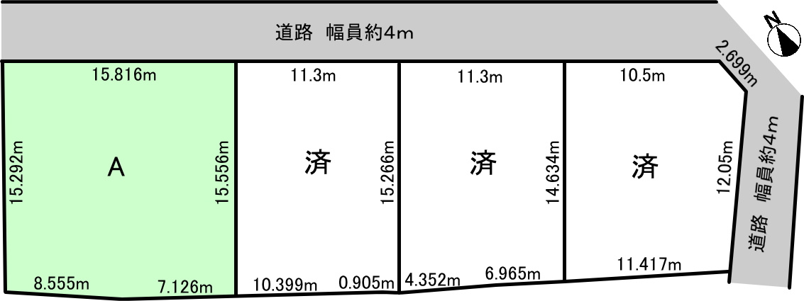 碧南市荒子町２丁目の土地図