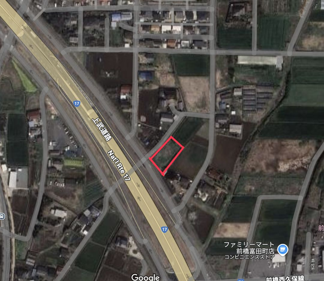 [農地]前橋市富田町1719-2(青地)の地図