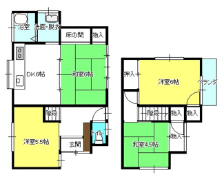 【間取り】 | 入間郡毛呂山町４DK一戸建