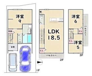 【間取り】 | 右京区梅津構口町