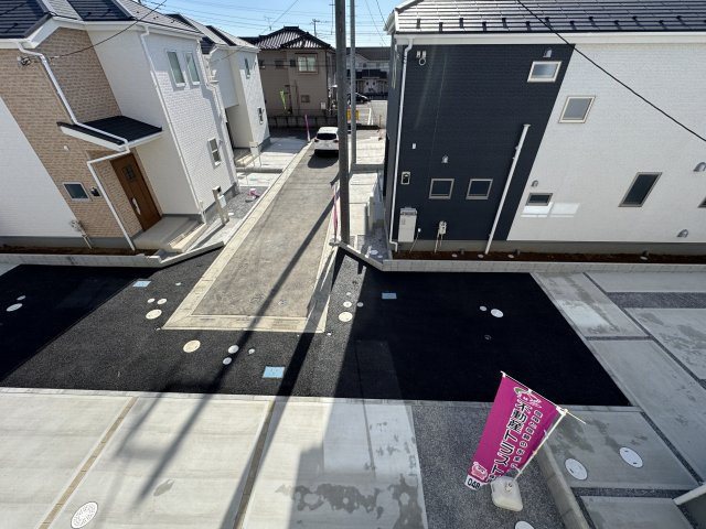三郷市彦野新築戸建【彦成小学校：6分】の展望|バルコニーより道路側眺望
