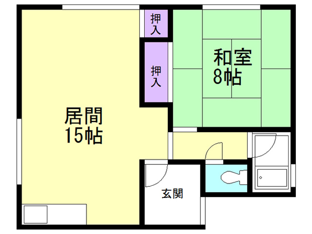 河波コーポの間取り