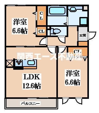 【間取り】 | セクレール北本町C棟