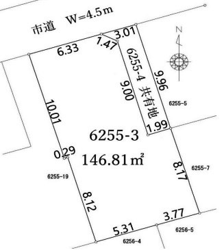 狭山市富士見二丁目　建築条件なし売地　西武新宿線『狭山市駅』バス8分　【入間野小学区】の土地図