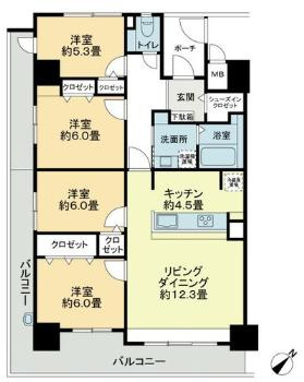 【間取り】 | Ｓｏｐｈｉａ Ｇａｒｄｅｎ博多 | 間取り