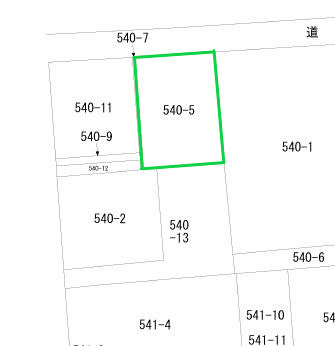 高崎市上中居町売地の区画図