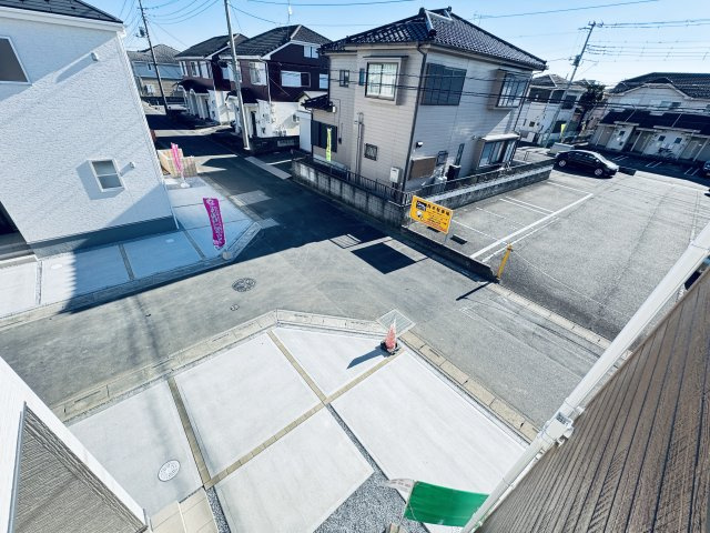 三郷市彦野新築戸建【彦成小学校：6分】の展望|バルコニーより道路側眺望