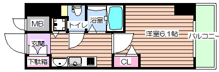 【間取り】 | プレサンス堺筋本町フィリア