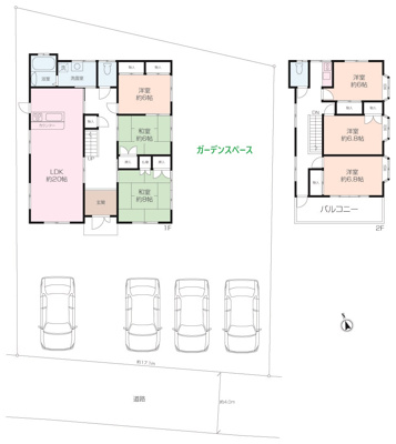 長井３丁目　中古住宅（敷地100坪超×建坪45坪超）の画像