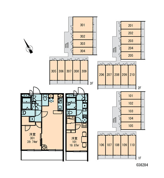 レオパレス柏の丘の区画図|画像3
