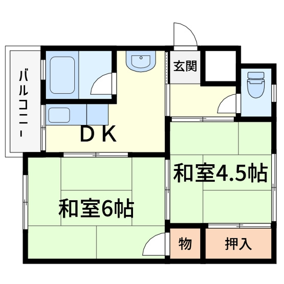 【間取り】 | 翠ヶ丘団地２号棟