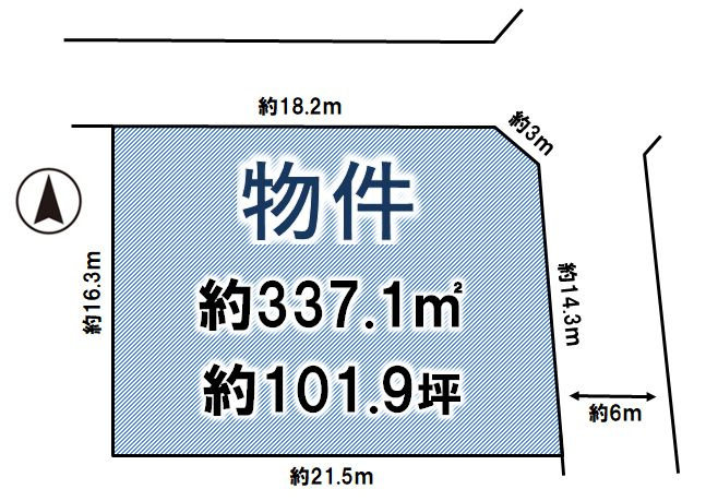 小山市犬塚の土地図