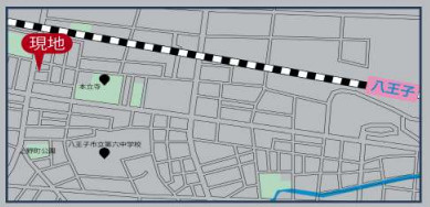 祝：成約済み　八王子市　上野町　新築戸建て　の地図|～仲介手数料無料☆八王子ひなた不動産～八王子市上野町　新築戸建て
