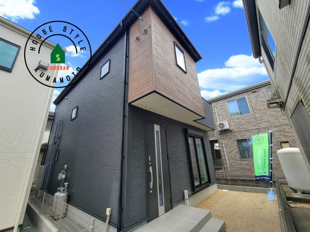 熊本市東区東野2丁目第1-2棟（2号棟）の外観|デザイン性のある外観です。