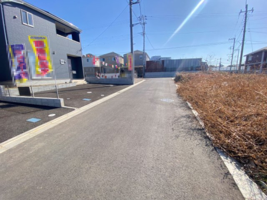 祝：成約済み　八王子市　石川町　新築戸建て　２６期の前面道路含む現地写真|～仲介手数料無料☆八王子ひなた不動産～八王子市石川町　新築戸建て