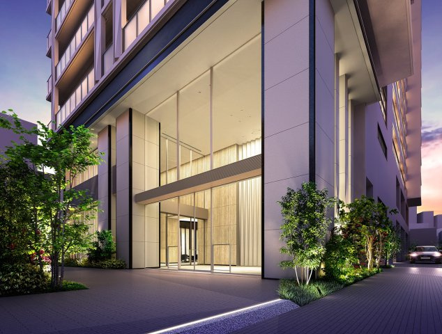 足立区千住３丁目の賃貸マンションのエントランス