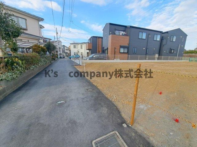 ◎高座郡寒川町一之宮4丁目　建築条件無し　売地　区画2の前面道路含む現地写真|接道の様子です☆周辺は閑静な住宅街がひろがります♪