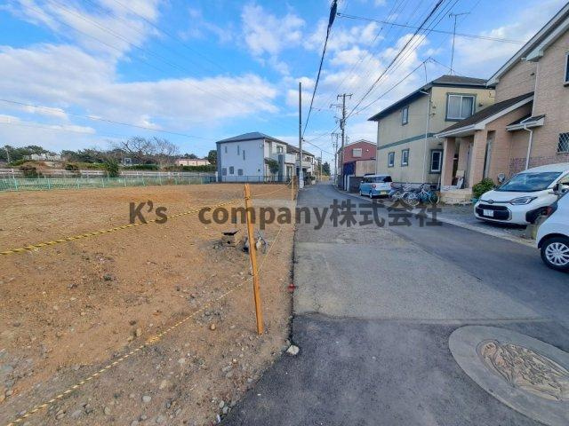 ◎高座郡寒川町一之宮4丁目　建築条件無し　売地　区画2の前面道路含む現地写真|南側の接道の様子です♪