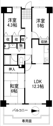 【間取り】 | ユニライフ北大阪参号棟