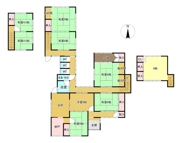 小松町新屋敷甲315-1　中古住宅の間取り