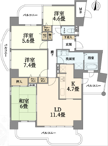 【間取り】 | グランドメゾン和泉中央一番館