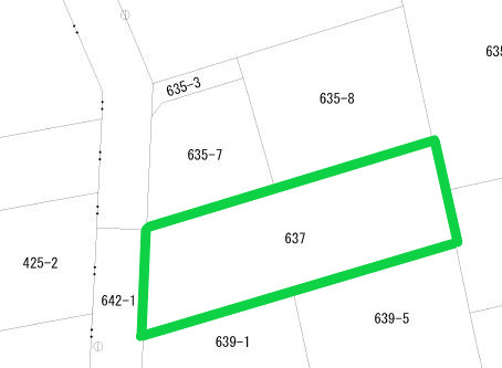 高崎市三ツ寺町売地の区画図