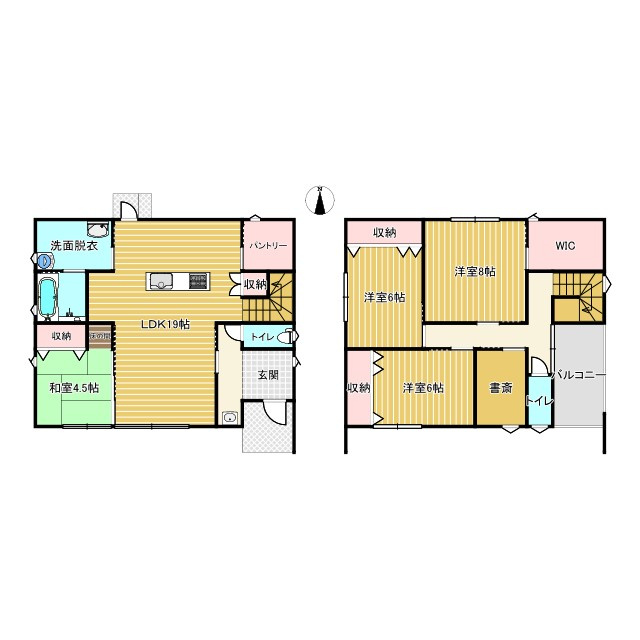 西条市樋之口　2階建の間取り