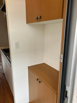 【玄関】 | ピュア・グリーン | 玄関には上下タイプのシューズボックス付き！間のスペースは飾り棚や小物置き場として活用できます♪お客様もスムーズにお出迎えできますね♪