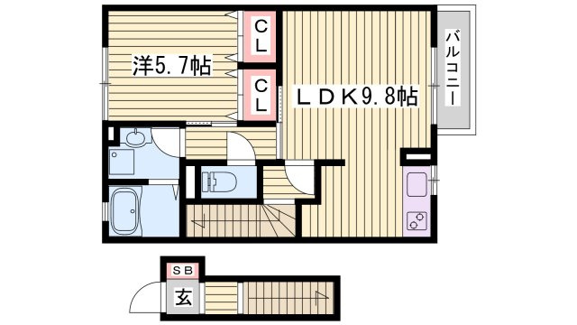 ラフィーネ林Ⅲの間取り
