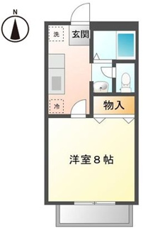 【間取り】 | サンロイヤル南蔵王 Ａ | 1K