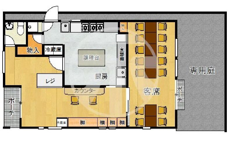 都城市鷹尾５丁目の店舗の間取り